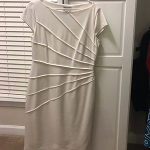 Cream knee length dress